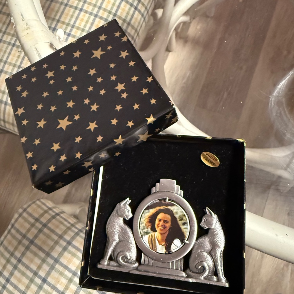 Silver Cat Photo Frame - Picture 2 of 3